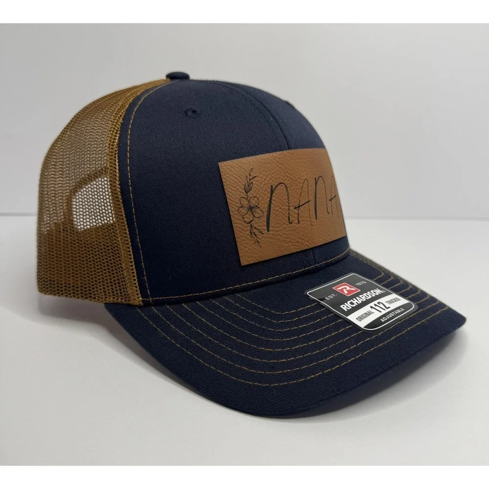 NANA Cap Richardson 112 Navy / Camel Trucker Hat Grandma Mom Gift New